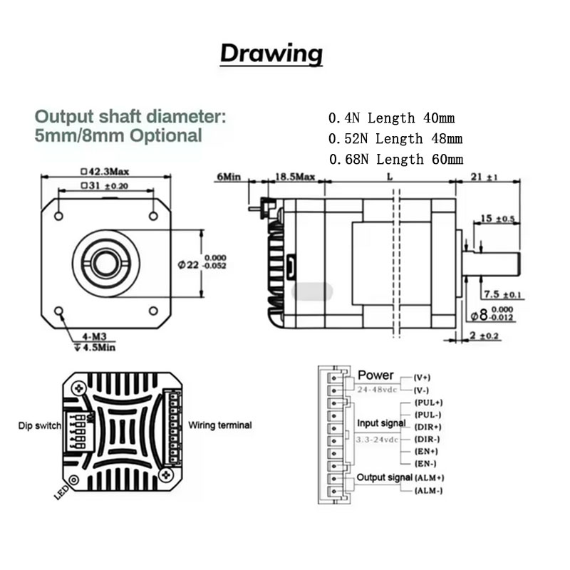 Nema17 Closed Loop Stepper Mot - огляд і ціна Closed Loop Stepper Motor Nema 17